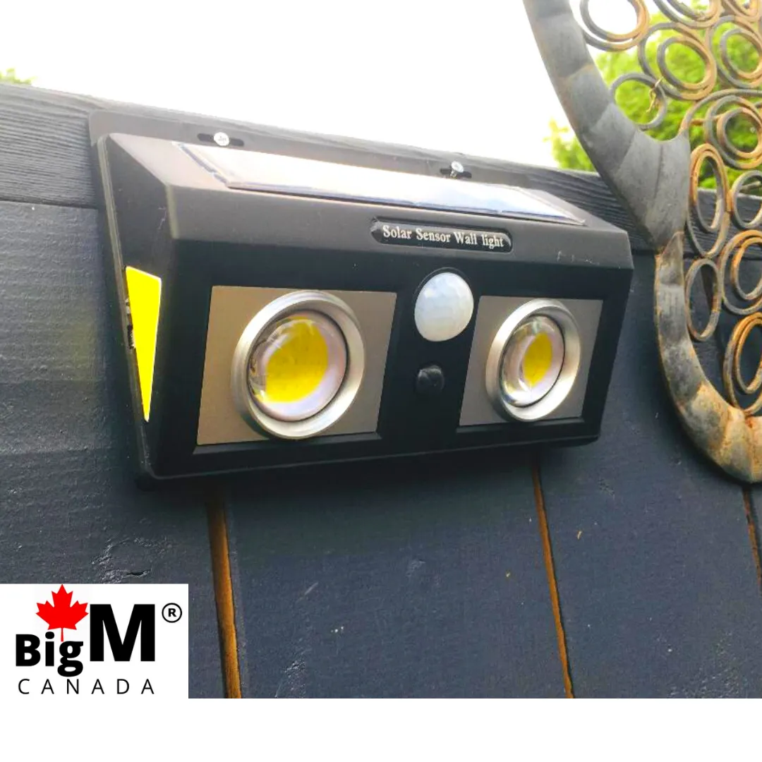BigM 1000 Lumens Super Bright Outdoor Solar Lights with Motion Sensor