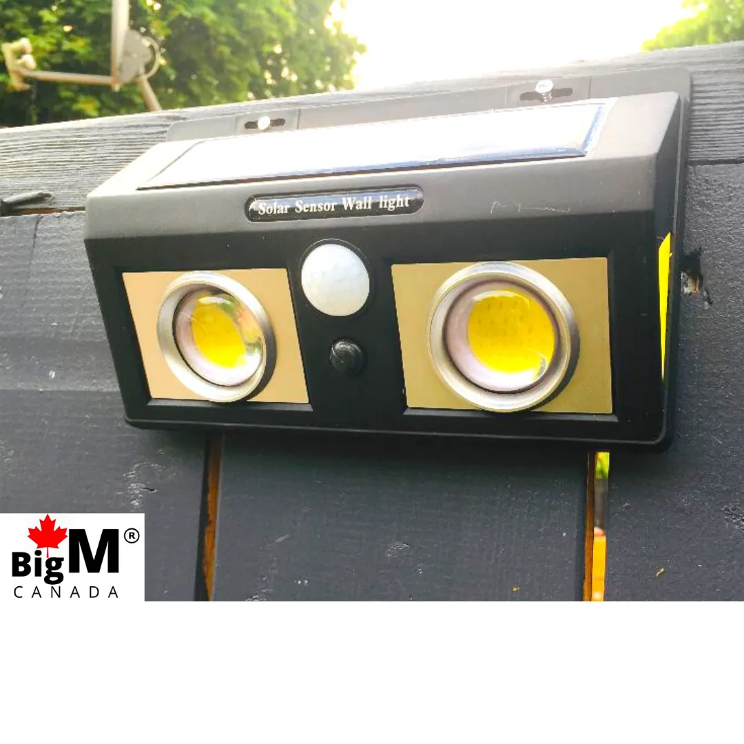 BigM 1000 Lumens Super Bright Outdoor Solar Lights with Motion Sensor