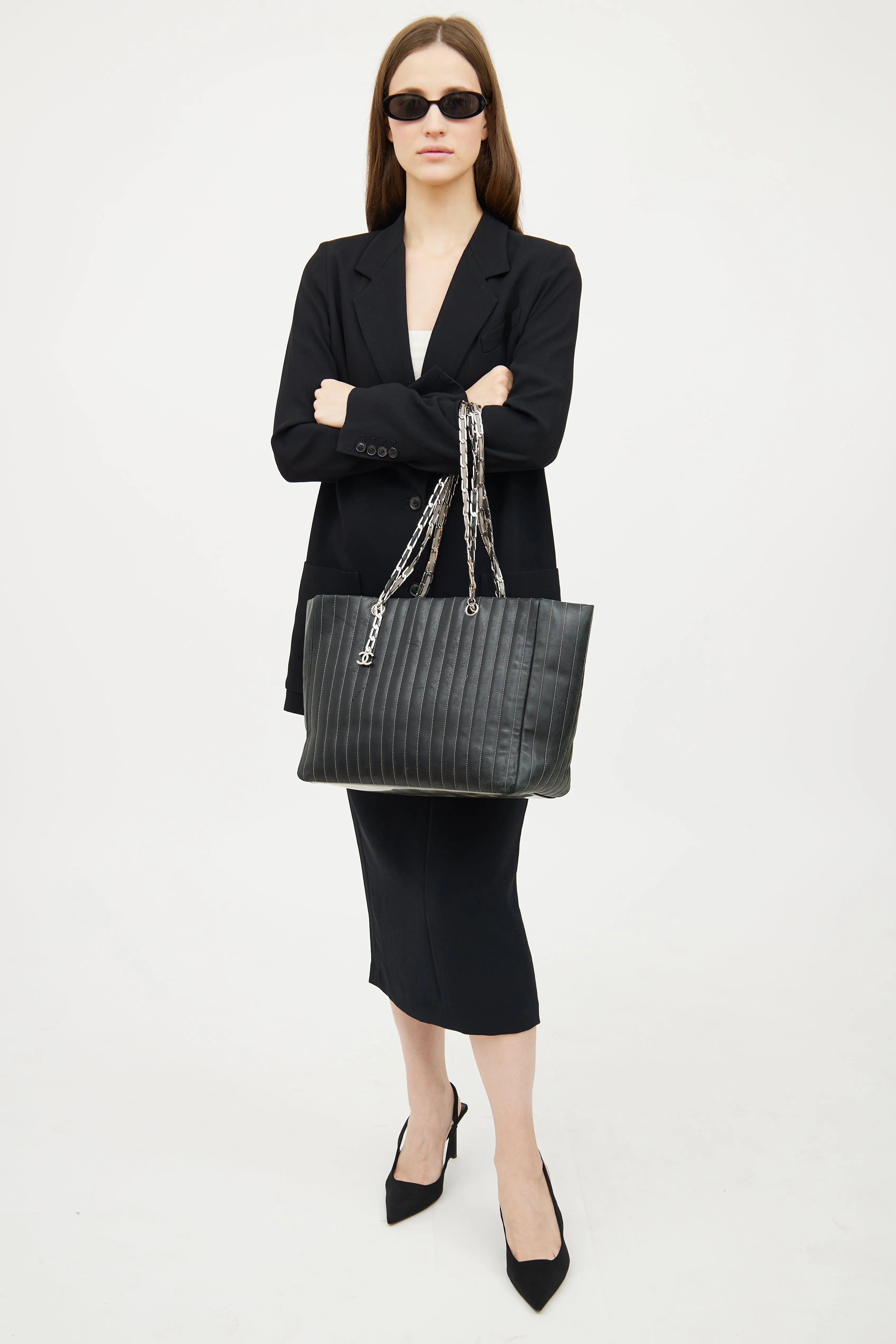 Black Mademoiselle Ligne Tote Bag