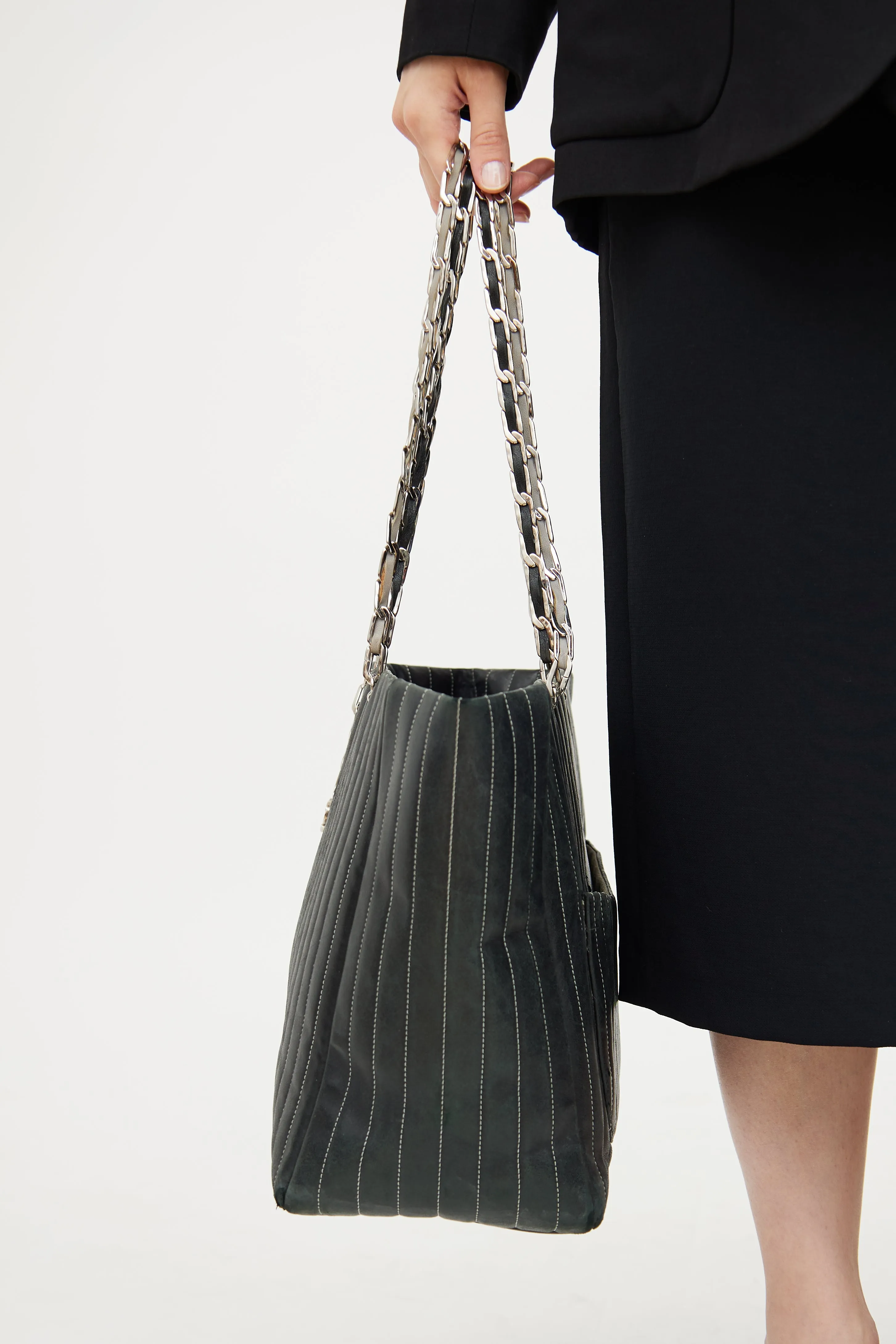 Black Mademoiselle Ligne Tote Bag