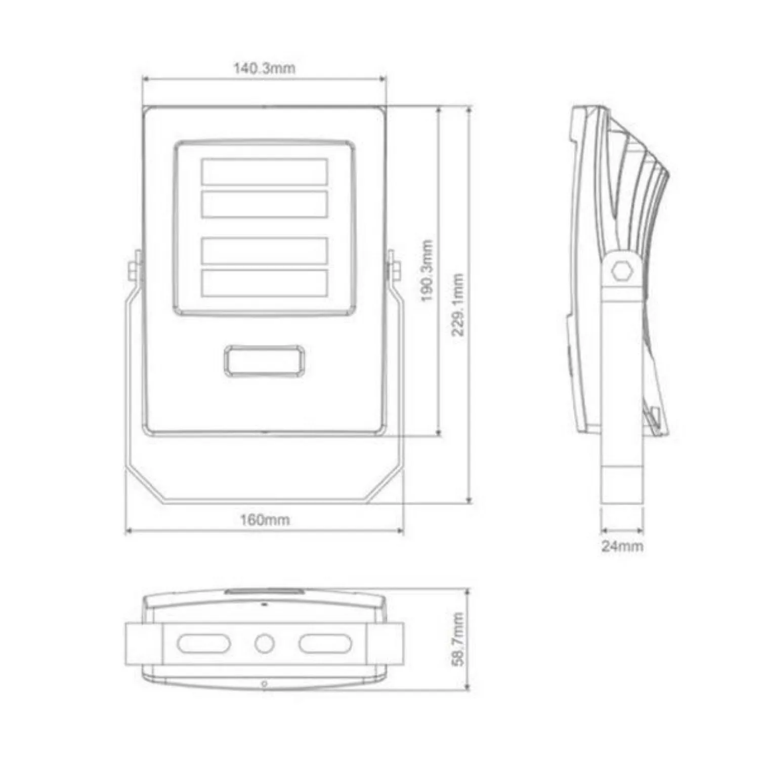 Blaze LED Flood Light 10w/20w/30w/50w/100w 3000k/5000k in Black