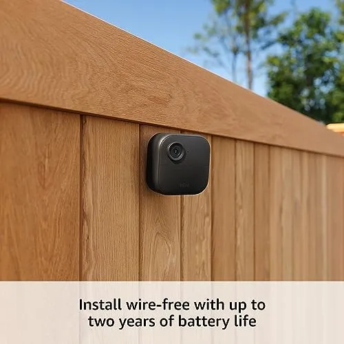 Blink Outdoor 4   Blink Mini 2 — Smart security cameras, two-way talk, HD live view, motion detection, set up in minutes, Works with Alexa — 3 camera system   Mini 2 (White)
