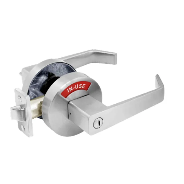 Cal-Royal - INDLEV-20 - Commercial Grade Privacy Indicator Lever Set - Privacy - Thumb turn - Satin Chrome