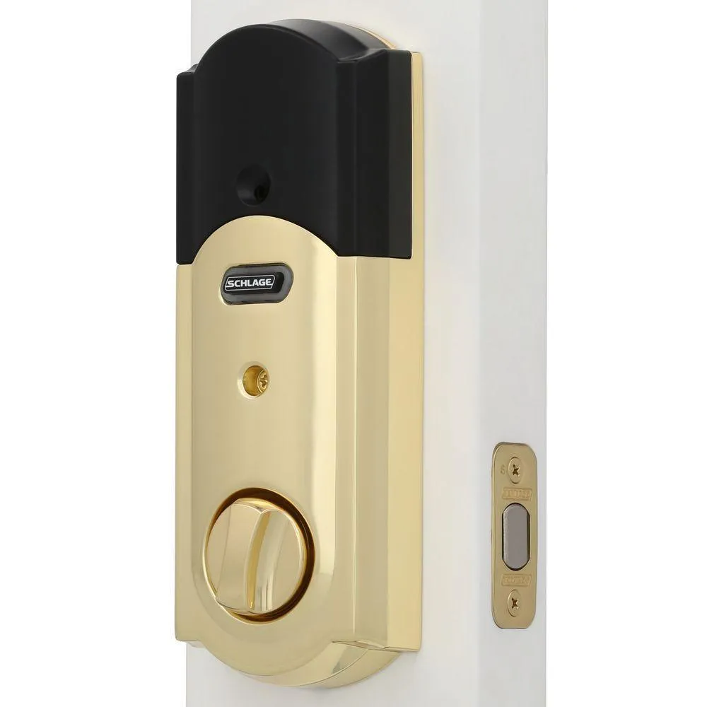Camelot Bright Brass Connect Smart Door Lock with Alarm