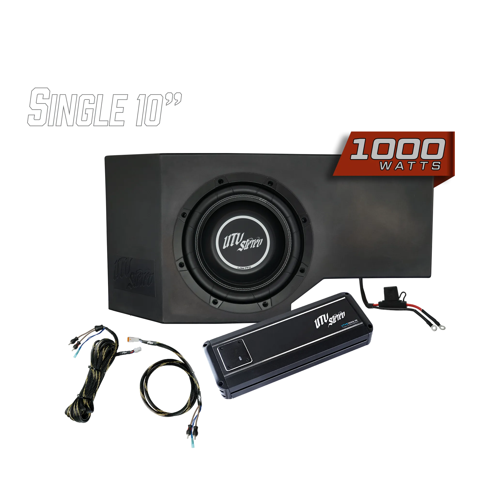 Can-Am® Defender 1000W Single Passenger Side 10" Subwoofer Kit | UTVS-DEF-SUB-1000-PASS