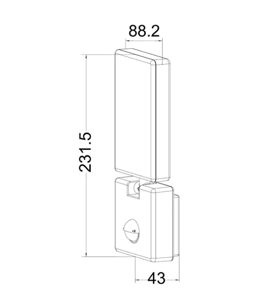 CLA SEC Surface Mounted LED Security Lights with Sensors IP65