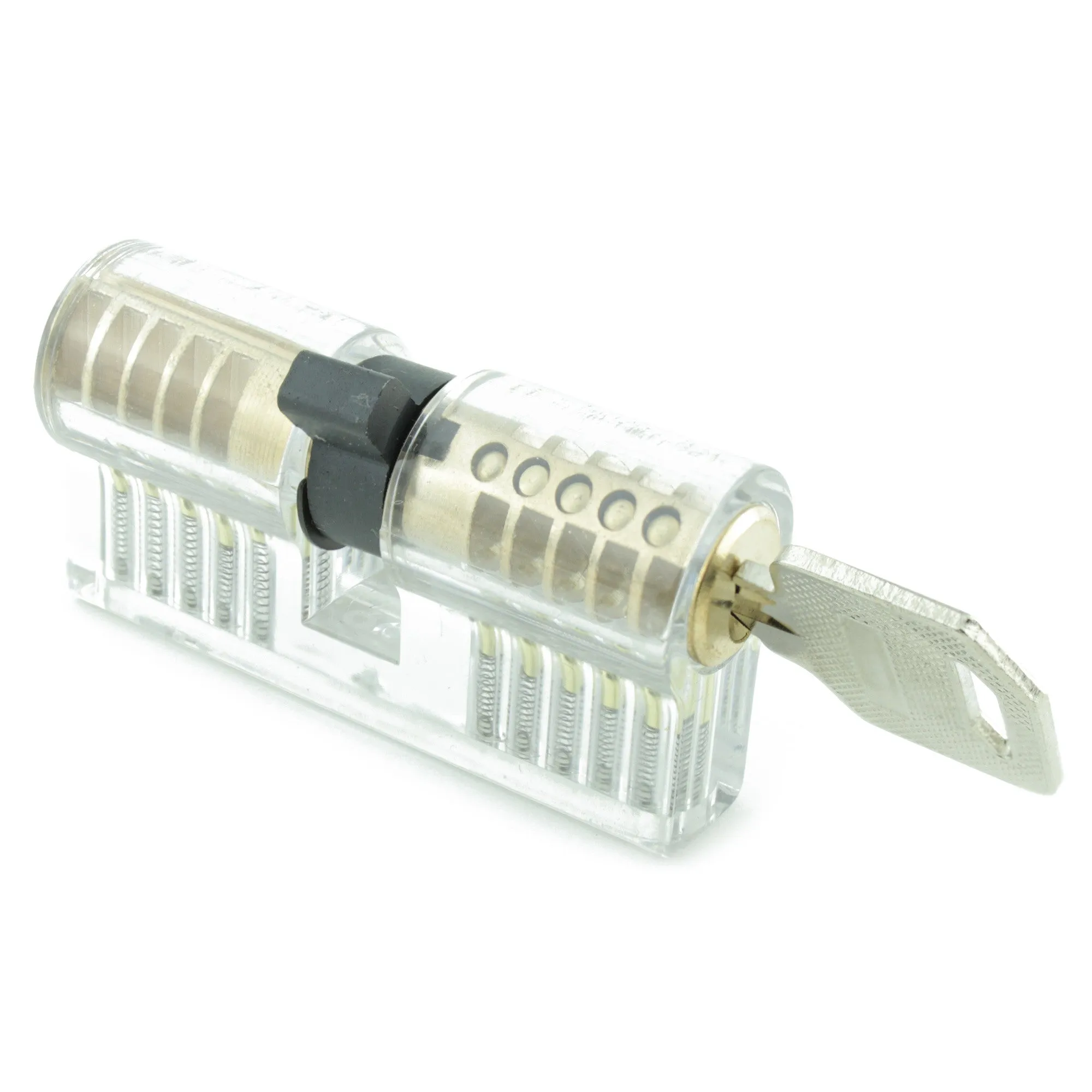 Clear Double-Sided Training Lock - Single Pin Picking Practice