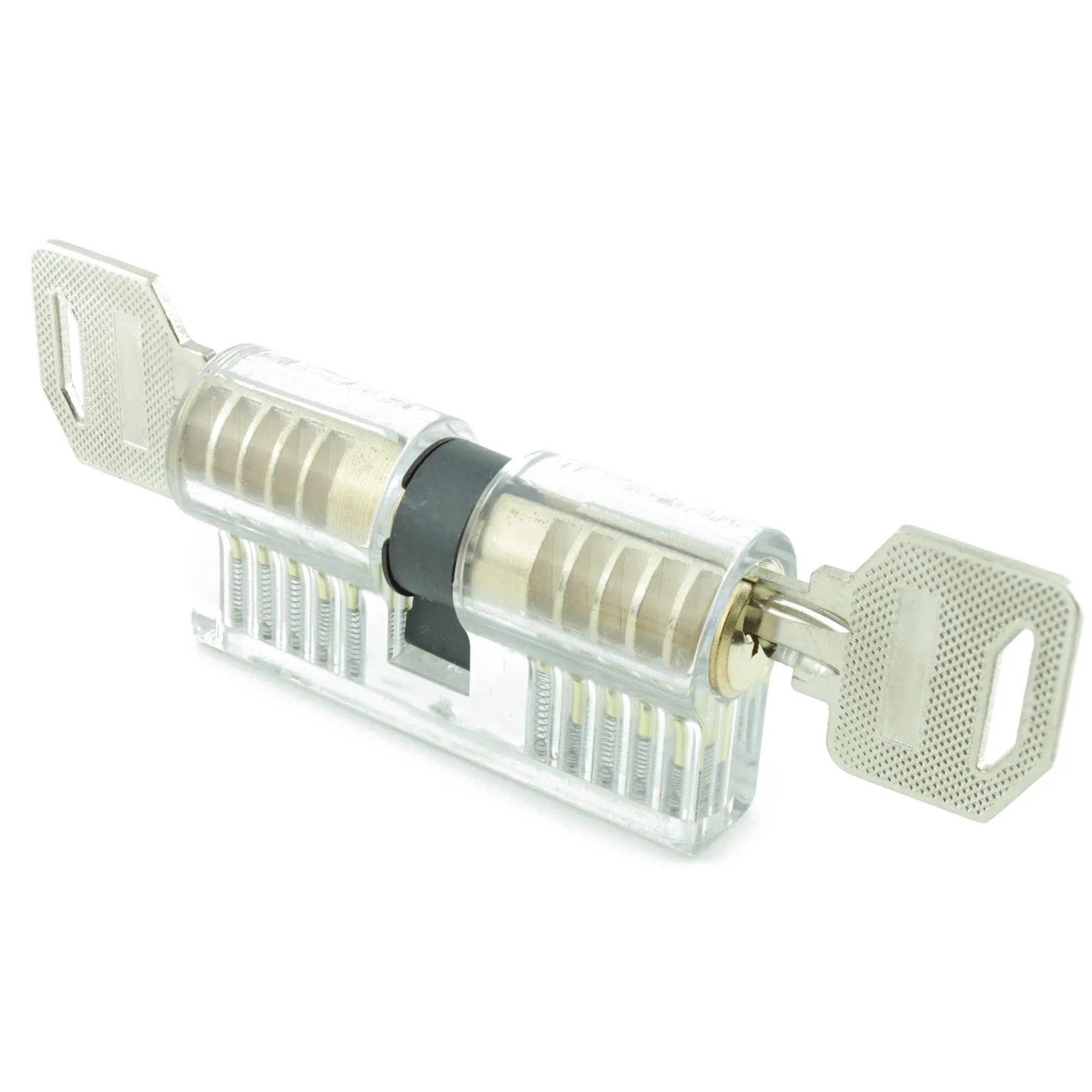 Clear Double-Sided Training Lock - Single Pin Picking Practice