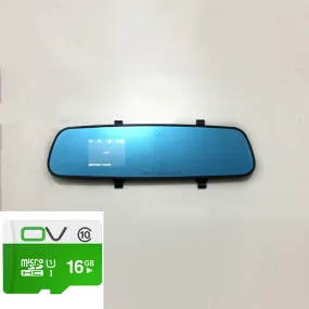 Color: Blue With 16GB, Size: 2.4inch - 1080P HD Rearview Mirror