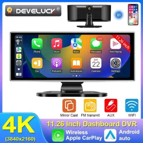 Color Name: Black, Sd Card Memory: 16g - 11.26" 4K Dash Cam Rear