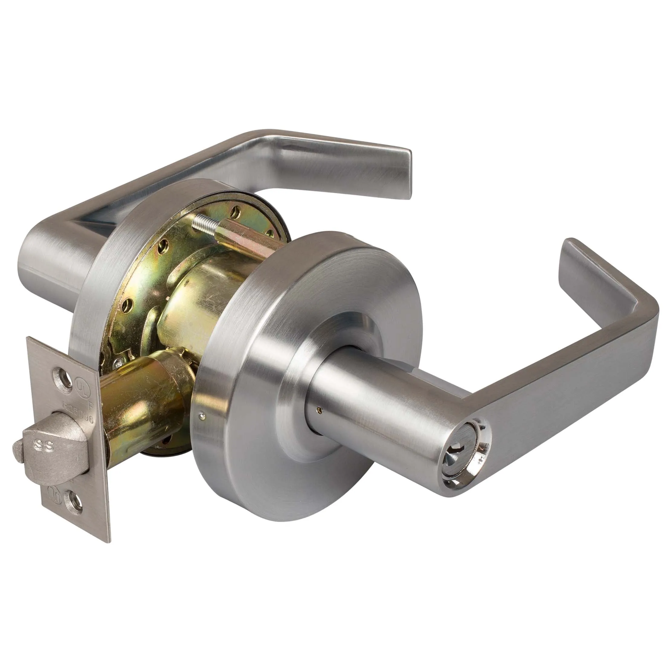 Commercial Door Lever Set Storeroom / Keyed Function, UL Fire Rated, ANSI 2, Vigilant Collection