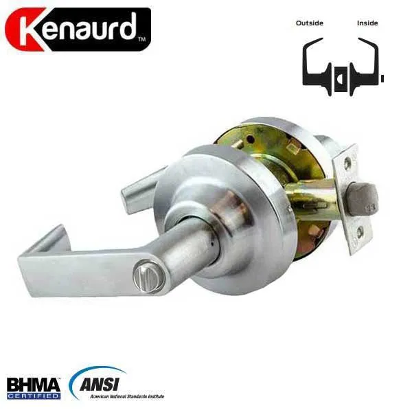 Commercial Lever Set Handle - 2-3/4” Standard Backset - Satin Chrome - Privacy - Grade 1