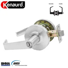 Commercial Lever Set Handle - 2-3/4” Standard Backset - Satin Chrome - Privacy - Grade 2