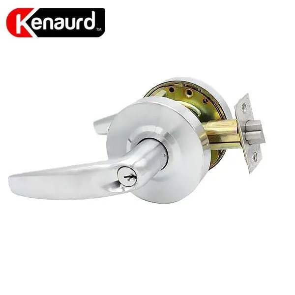 Commercial Lever Set Handle - Contemporary Design - 2-3/4” Standard Backset - Satin Chrome - Entrance - Grade 2