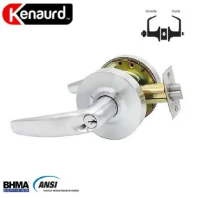 Commercial Lever Set Handle - Contemporary Design - 2-3/4” Standard Backset - Satin Chrome - Entrance - Grade 2