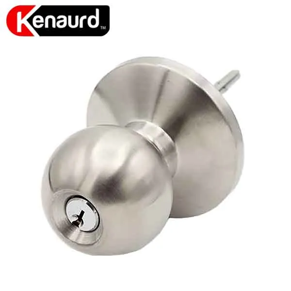 Commercial Trim Knob For Push Bar / Exit Device - 2-3/4” Standard Backset - Satin Chrome - Entrance - Grade 2