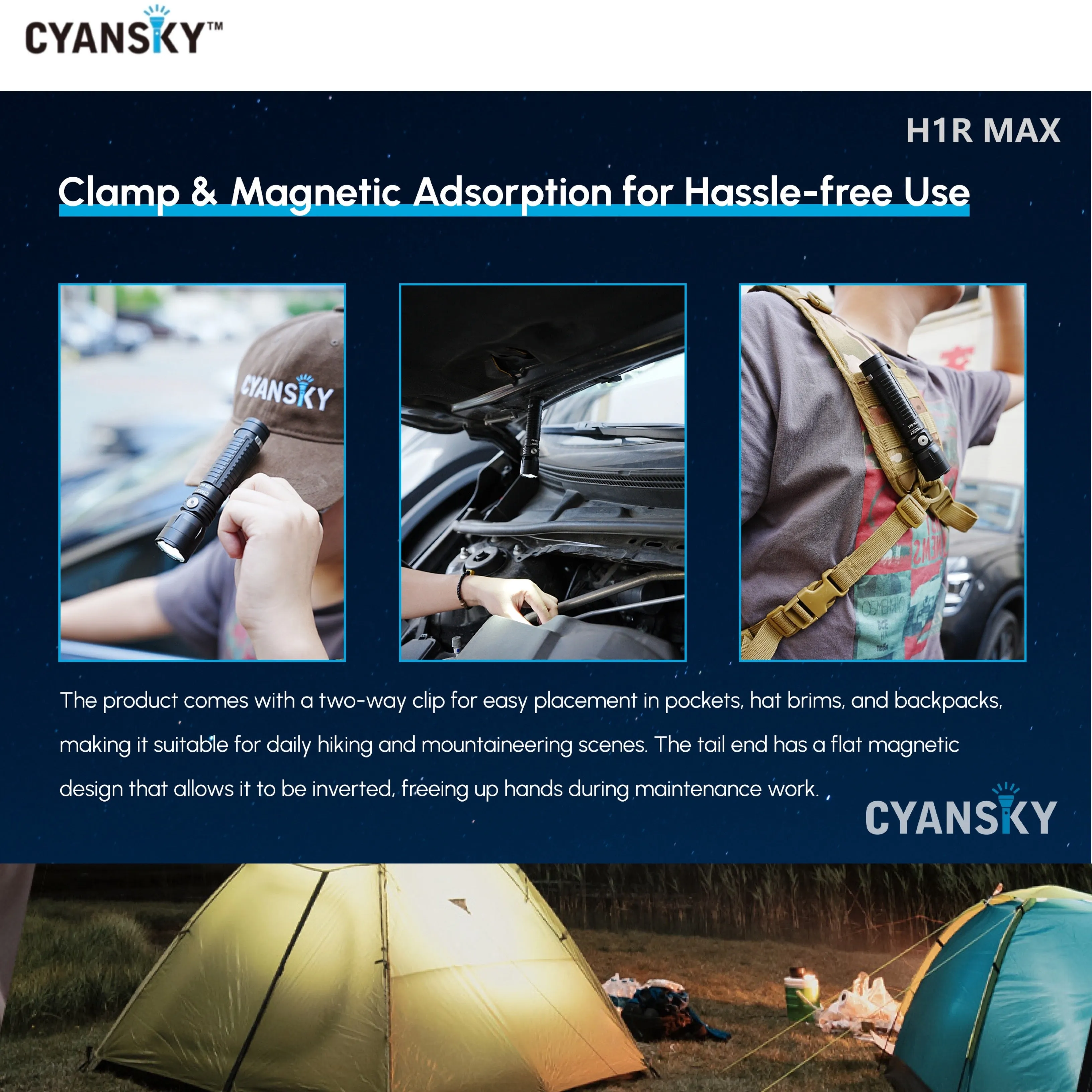 Cyansky H1R MAX Multifunctional Searchlight 1500 Lumens 460M