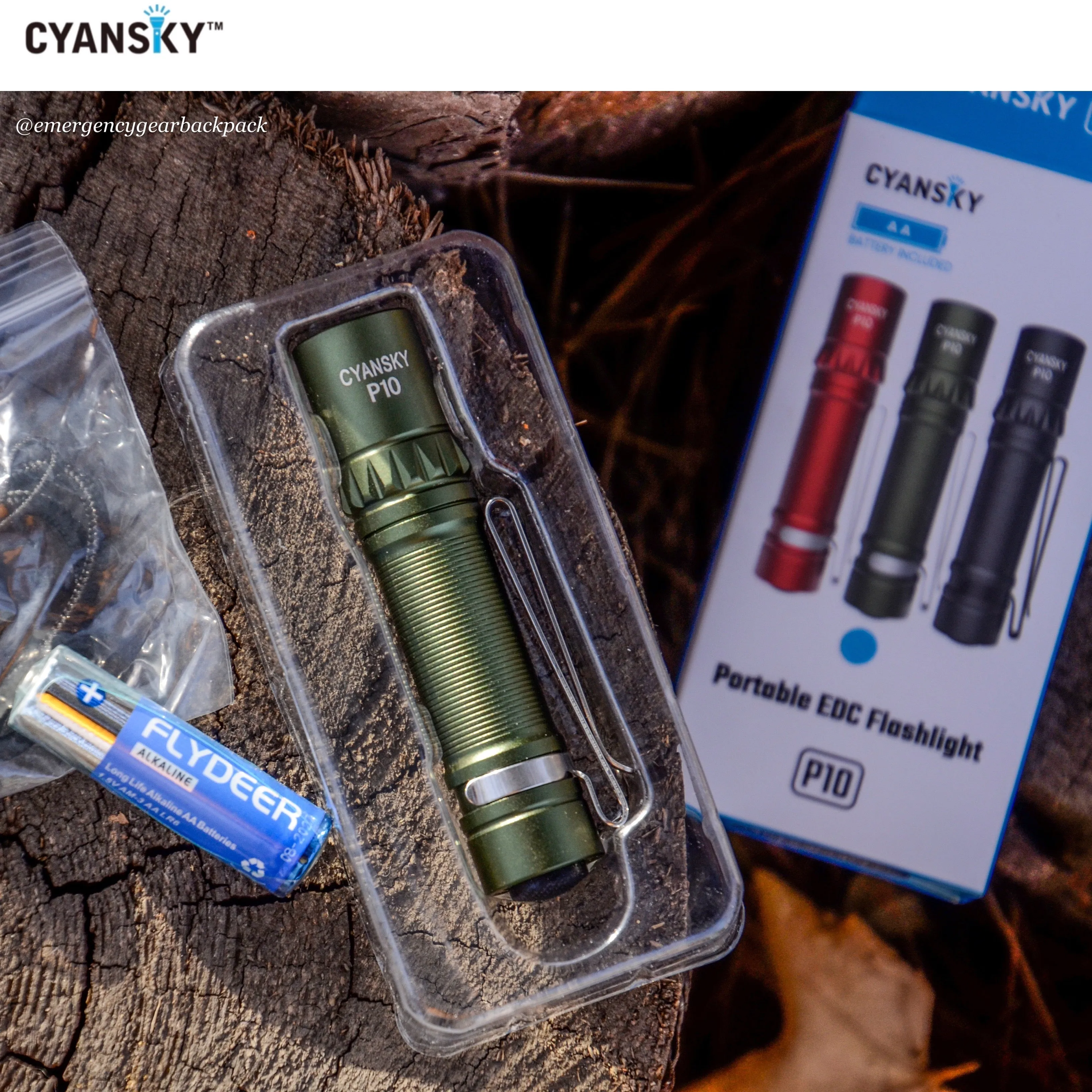 Cyansky P10 Portable AA EDC Flashlight