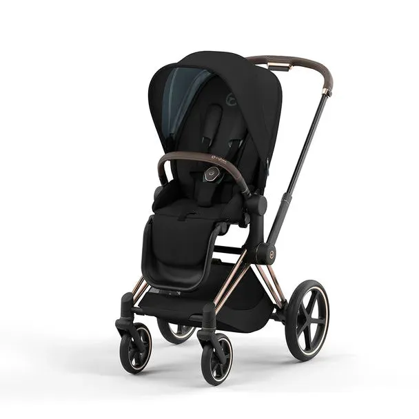 Cybex E-priam Electric Stroller - Rose Gold/Deep Black