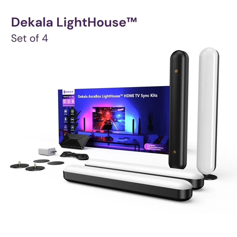 Dekala Aura™ HDMI 2.0 Sync Box 4K & LightHouse™ TV Backlight Kits