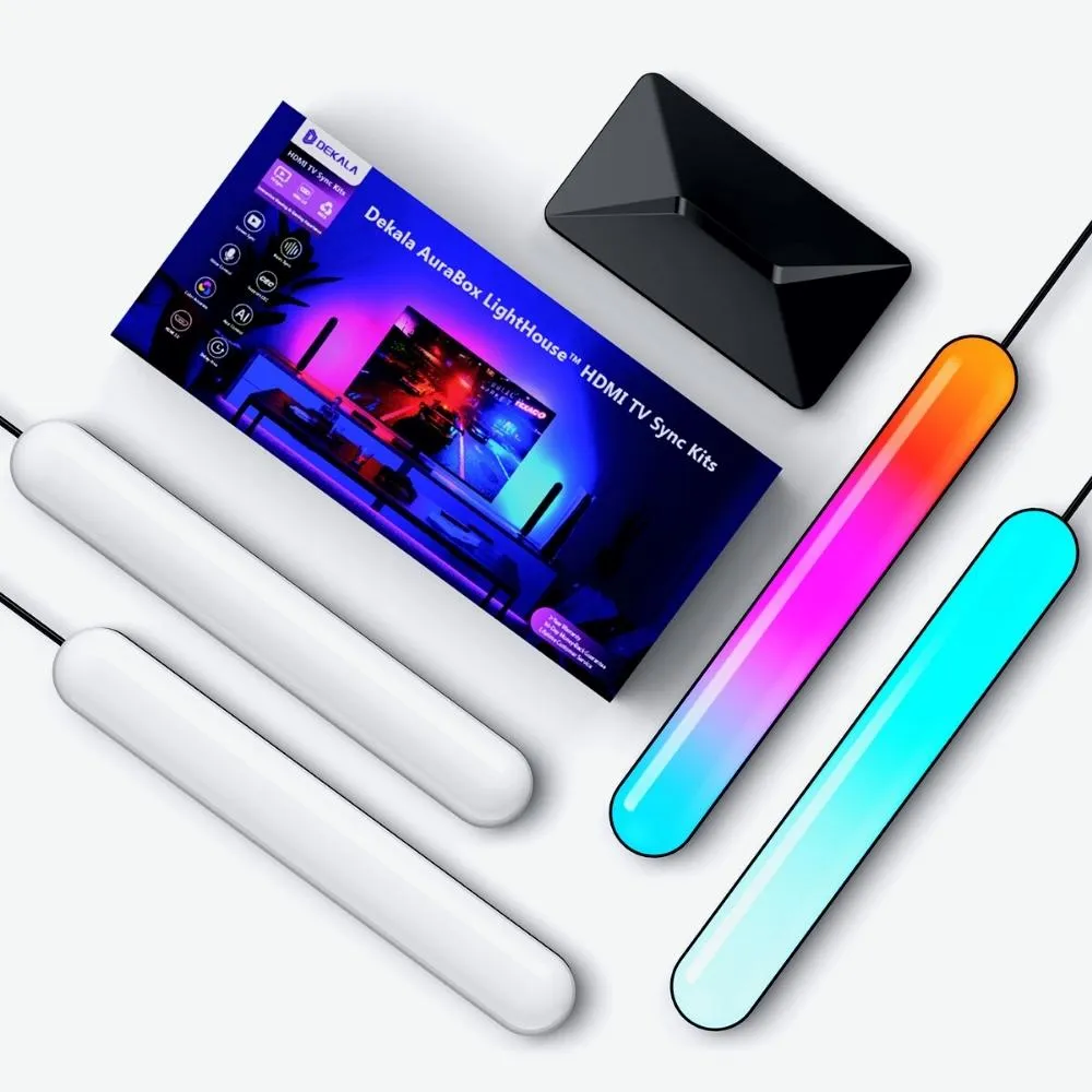 Dekala Aura™ HDMI 2.0 Sync Box 4K & LightHouse™ TV Backlight Kits