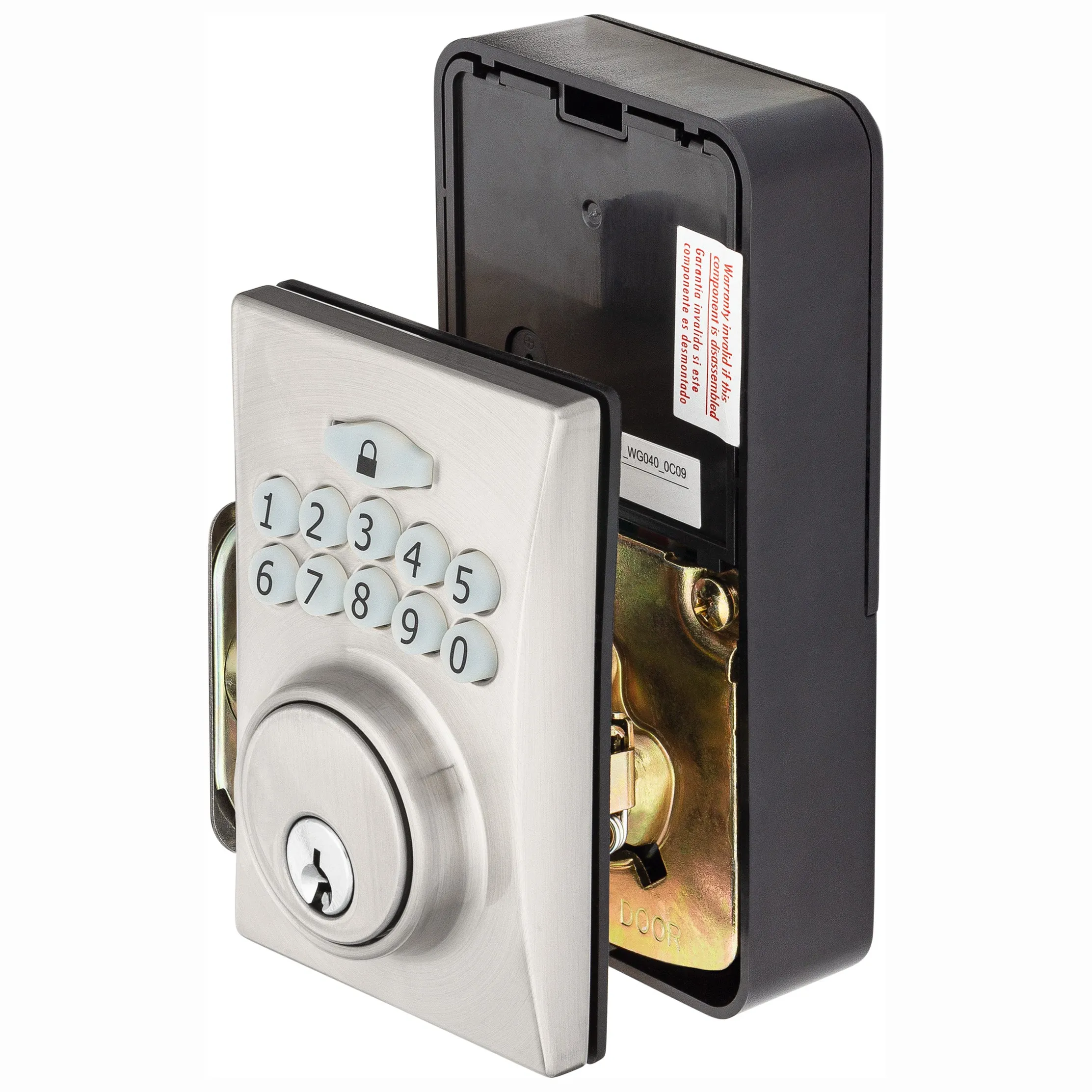 Electronic Keyless Deadbolt, Square Escutcheon
