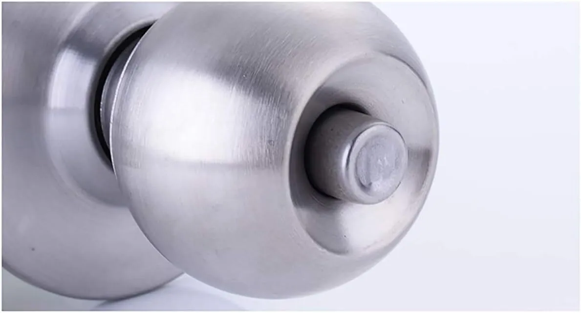 Entrance Door Handles Set Passage Entry Door Lock Knobs Privacy Locks   3 Keys - Silver
