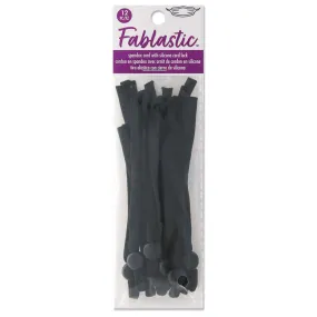Fablastic Stretch Cord with Cord Lock for Mask Making, Flat 5mm (0.196 Inch) Thick, Black (12 Pieces)