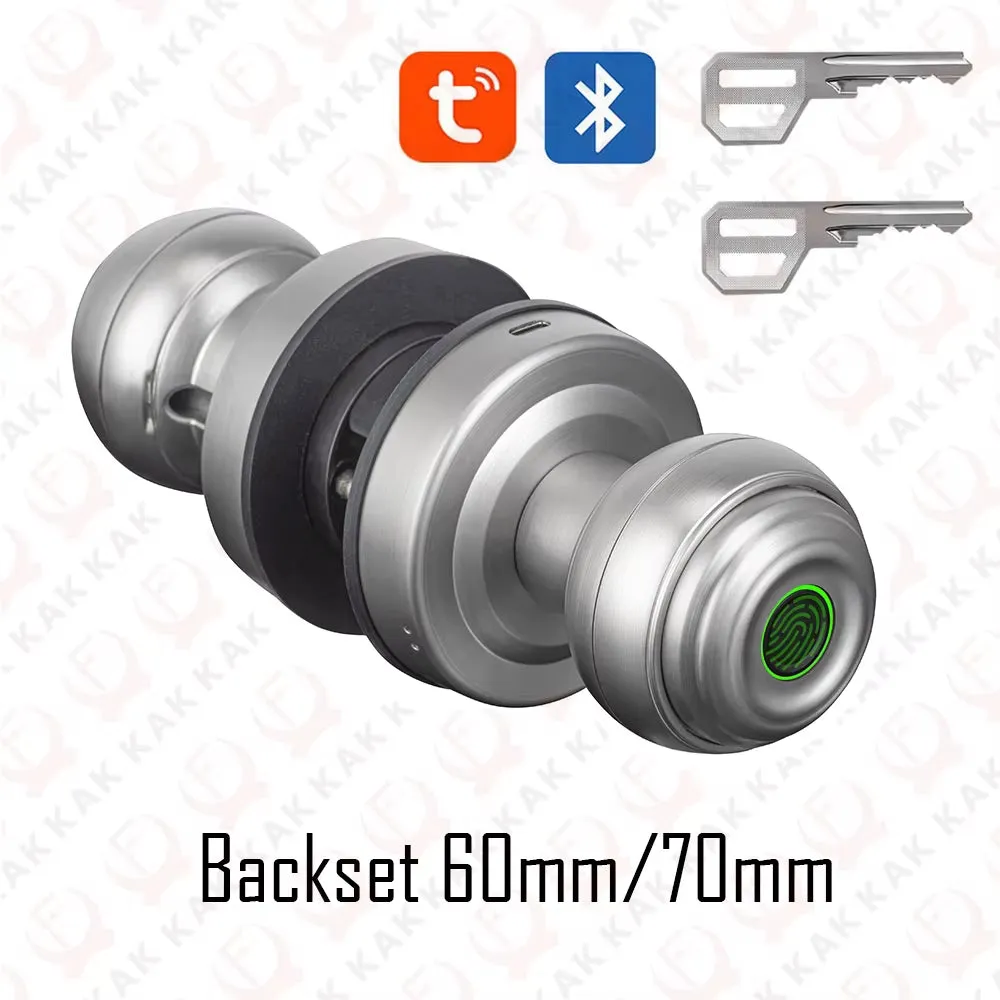 Fingerprint Door Lock with Knob Cylinder