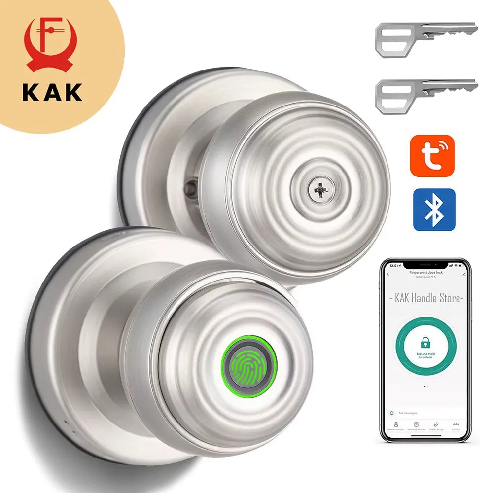 Fingerprint Door Lock with Knob Cylinder