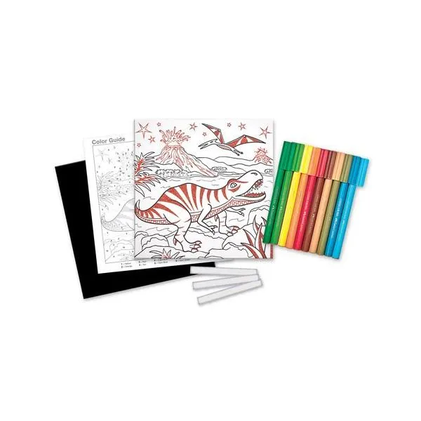 Foil Fun Color by Number T-Rex