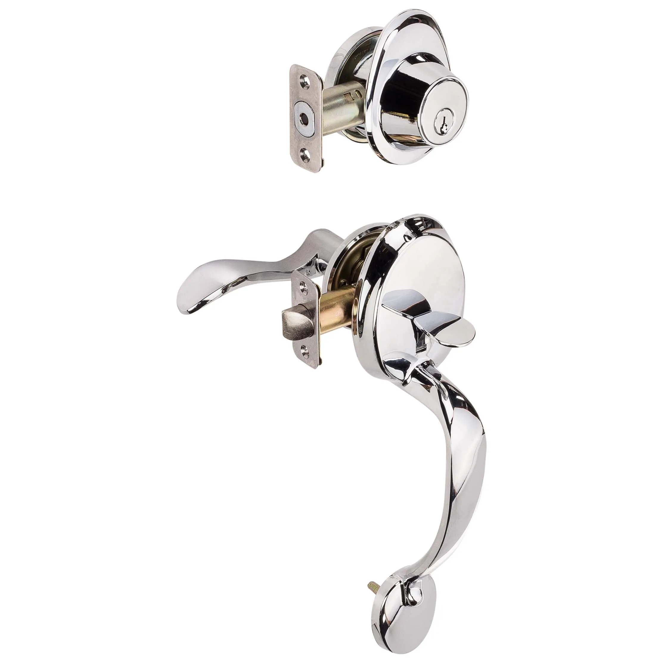 Front Door Handleset With Interior Right Handed Lever Dakota Collection