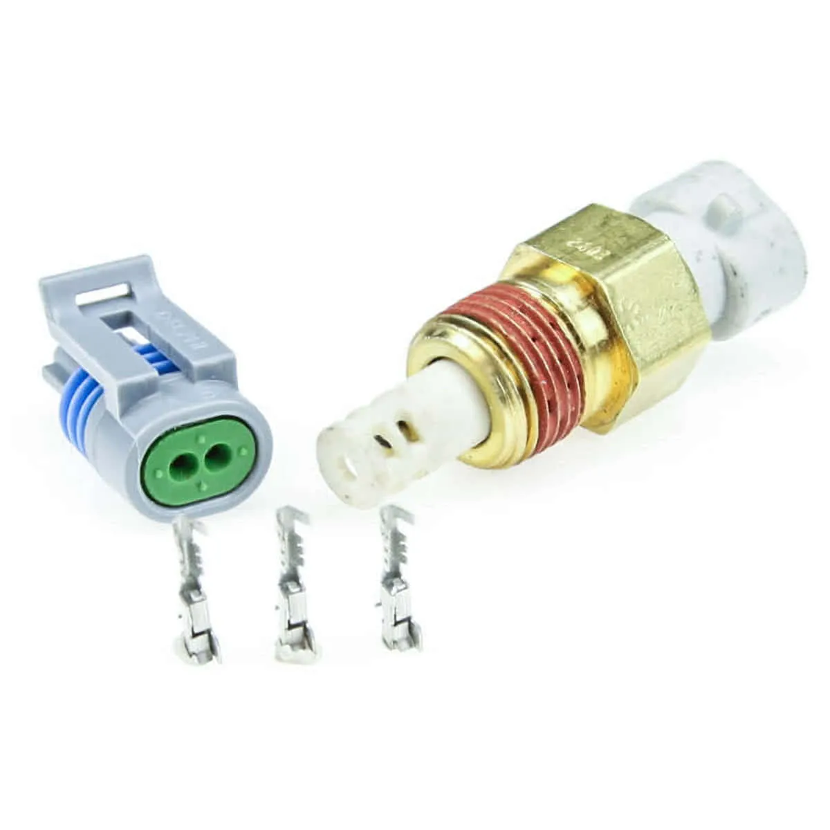 GM Open Element IAT Sensor with Connector   Aluminum Bung
