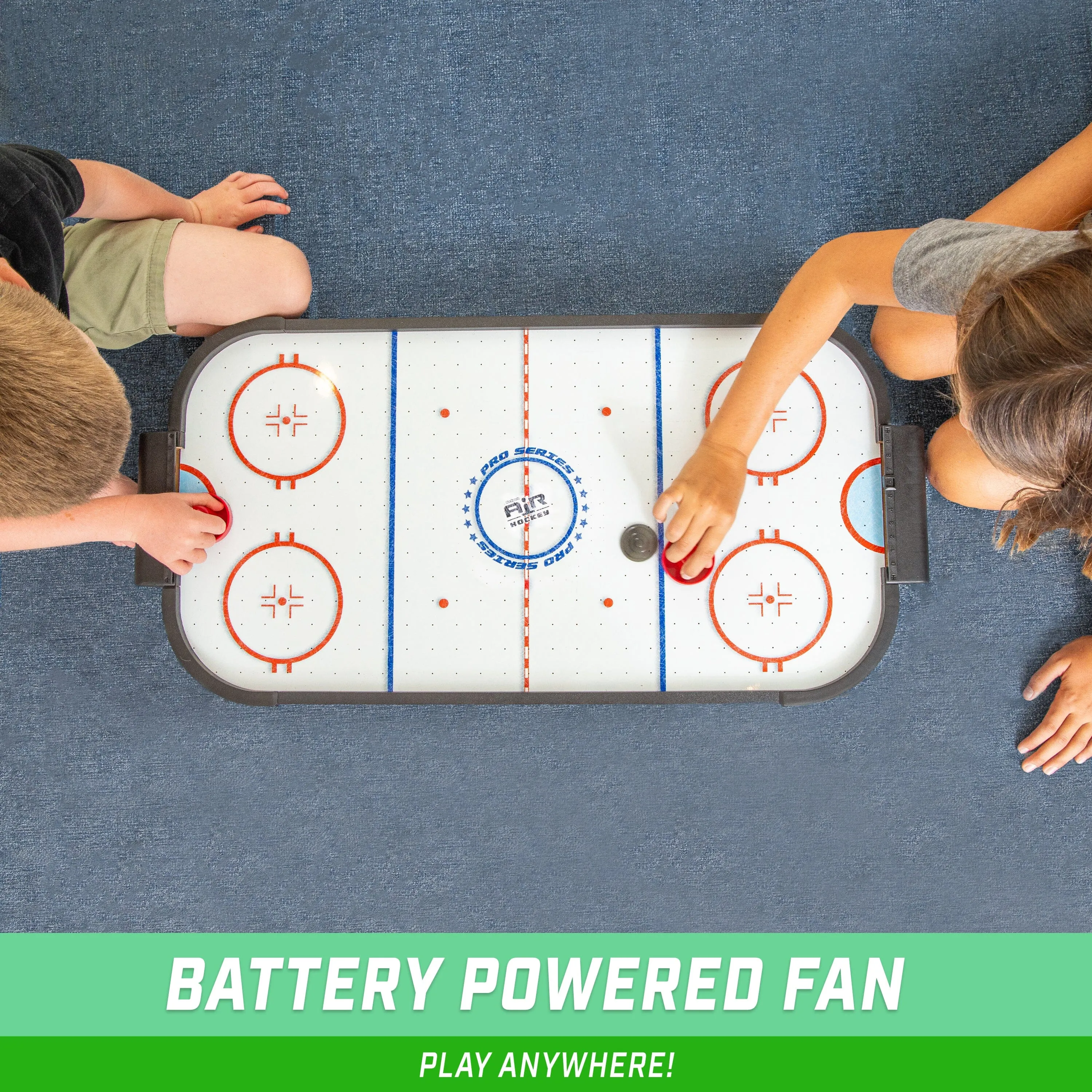 GoSports 30 Inch Table Top Air Hockey Game for Kids - Black