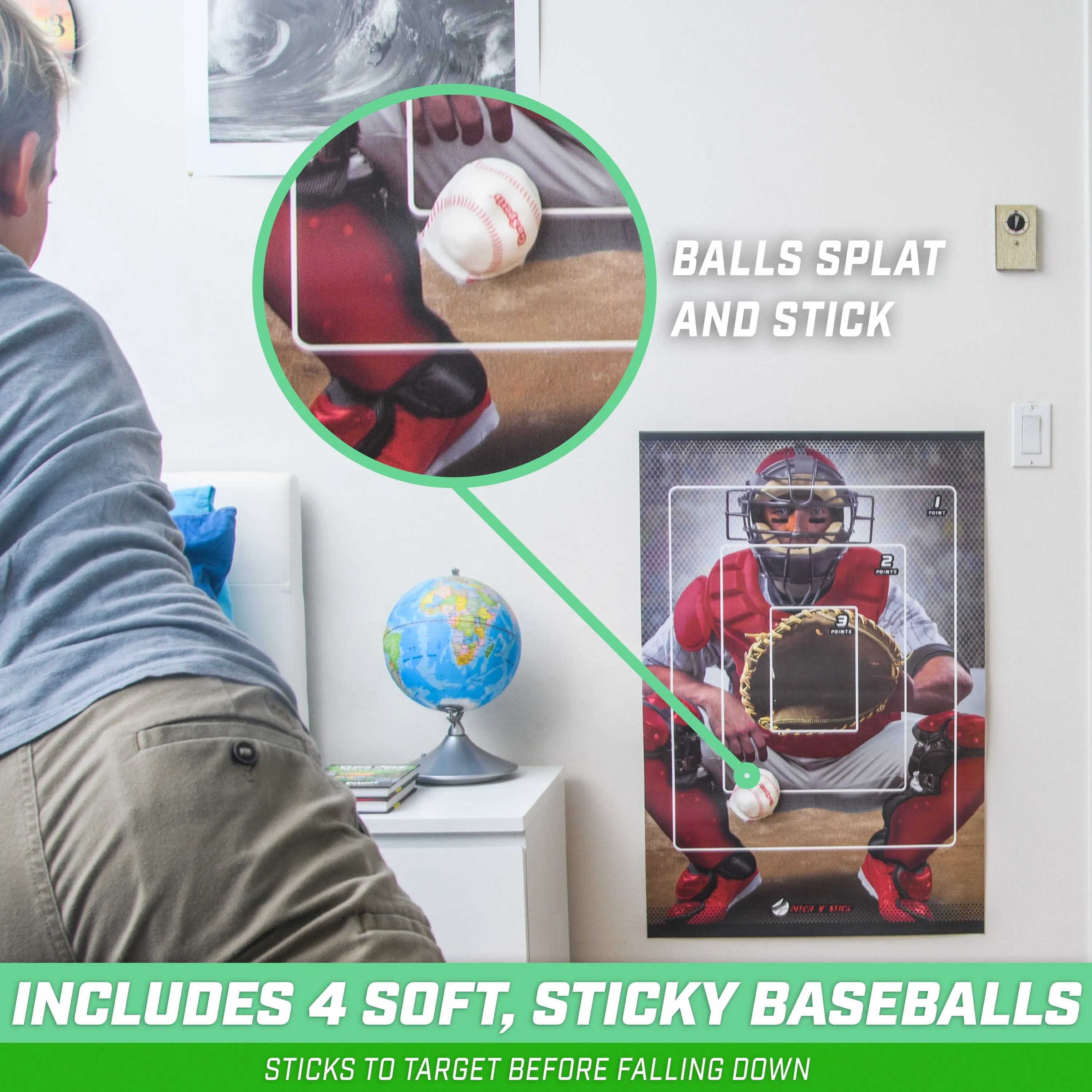 GoSports Pitch N Stick Kids Baseball Pitching Game