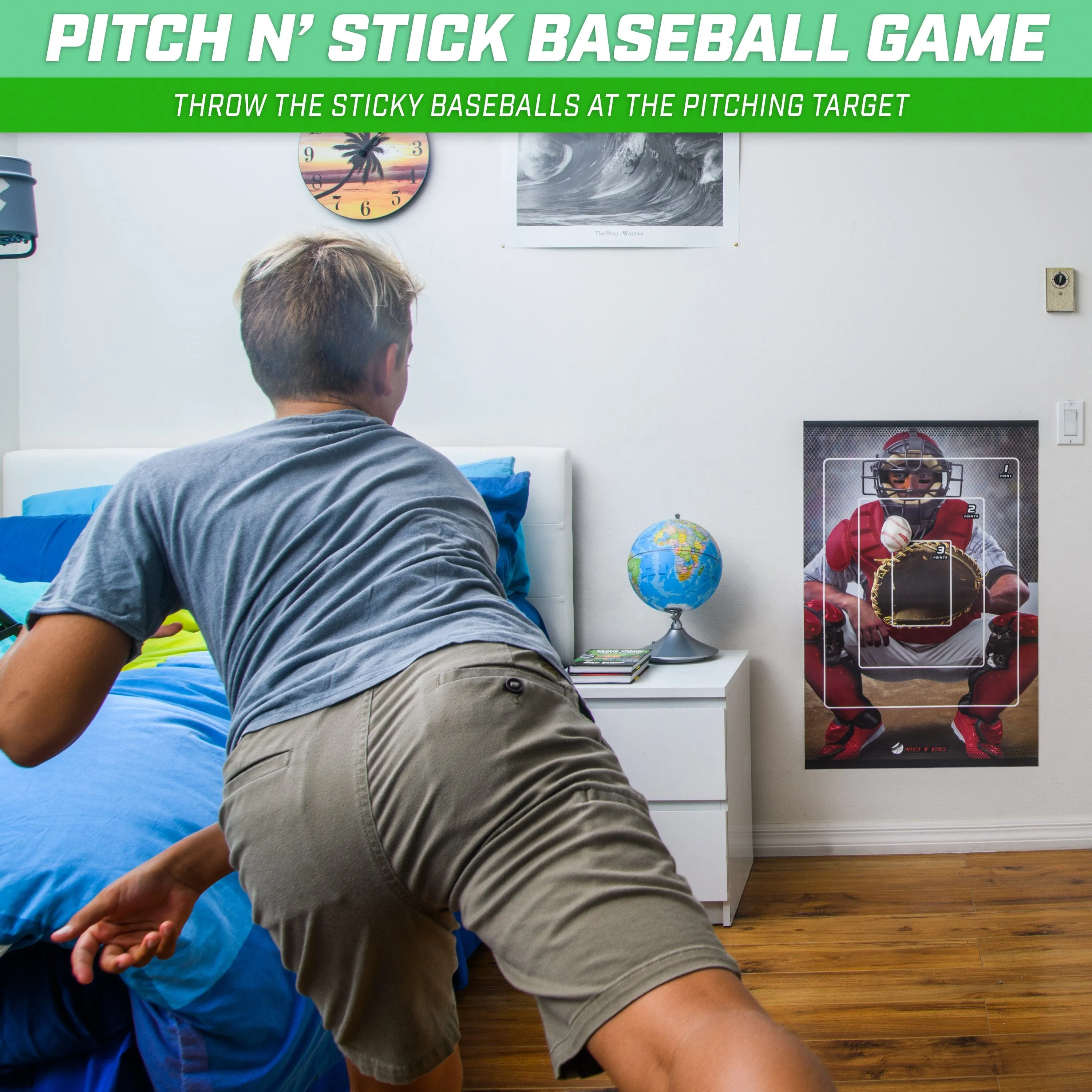 GoSports Pitch N Stick Kids Baseball Pitching Game