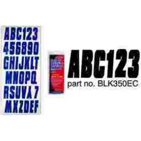 Hardline Number Kit - Series 350 Black