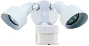 Heath Zenith Dualbrite HZ-5597-WH Security Light, 120 V, 200 W, 2-Lamp, Halogen Lamp, Glass/Metal/Plastic Fixture :EA: QUANTITY: 1