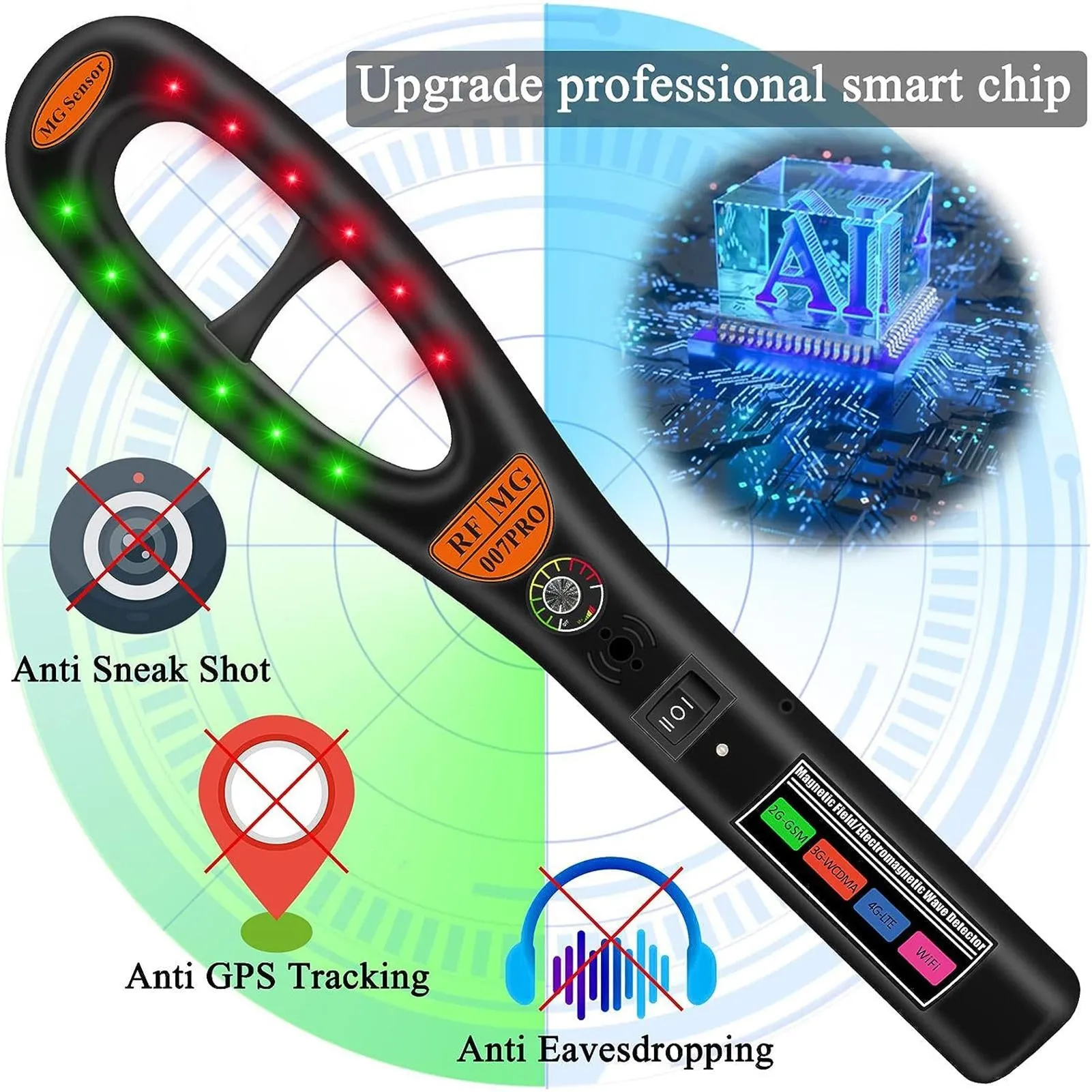 Hk007 Gps Detector Hidden Camera Finder Bug Scanner Detector Car