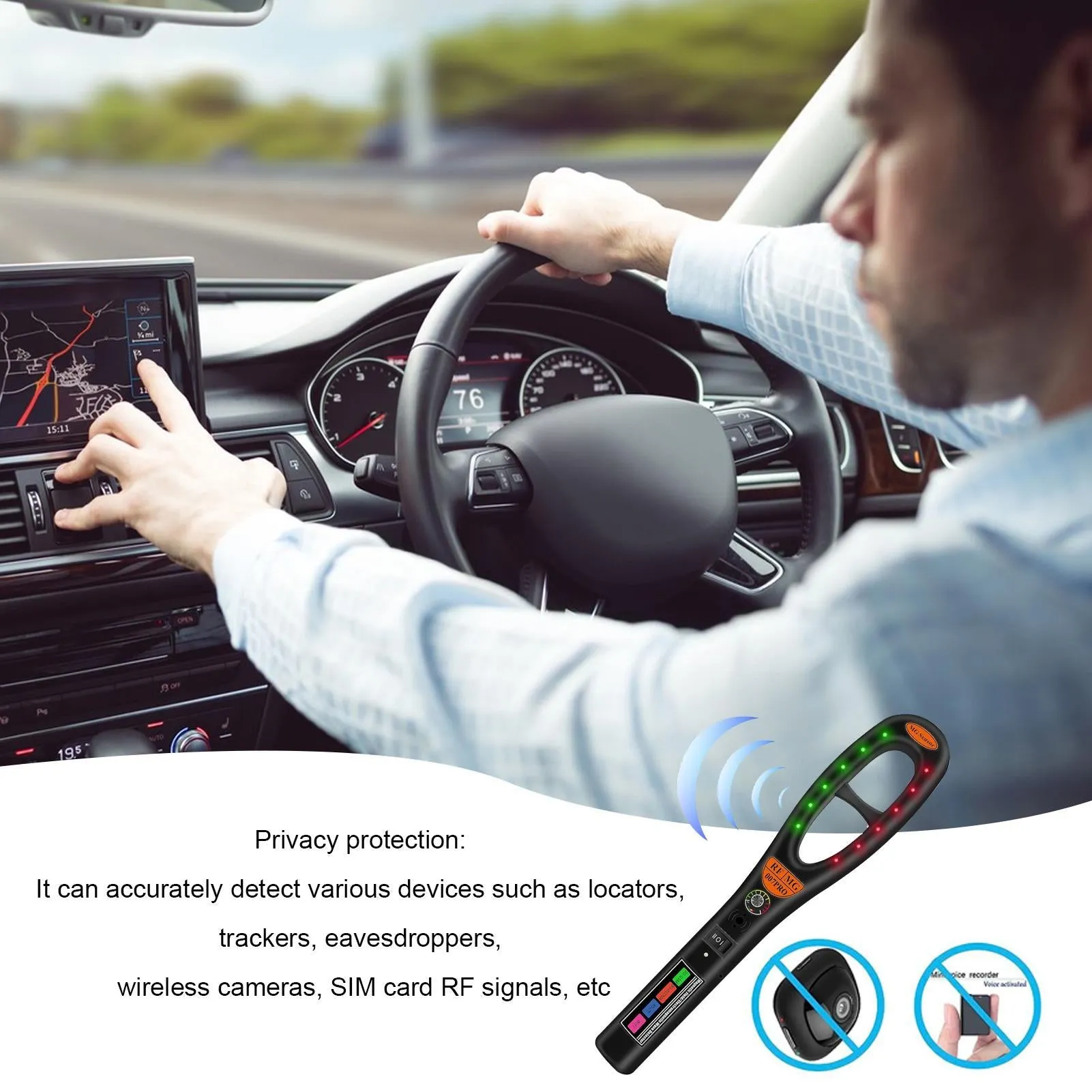 Hk007 Gps Detector Hidden Camera Finder Bug Scanner Detector Car