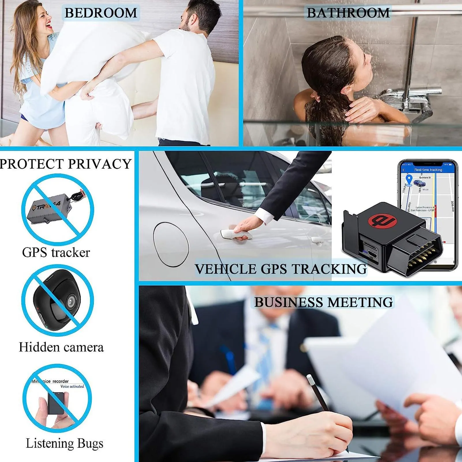 Hk007 Gps Detector Hidden Camera Finder Bug Scanner Detector Car