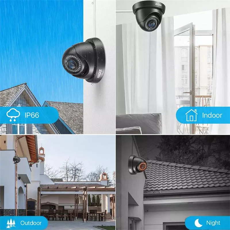 Home Security Black Camera System