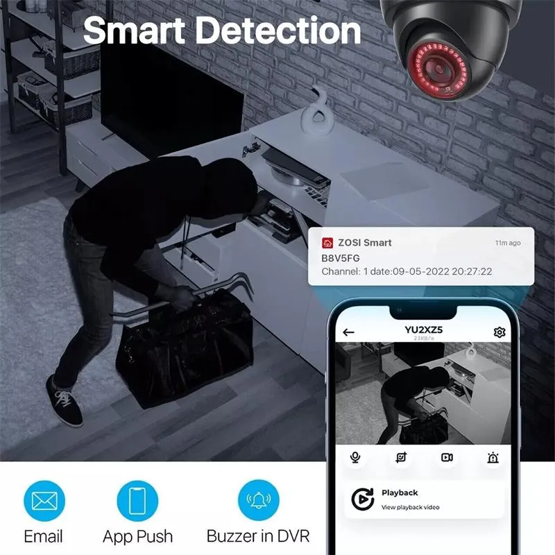 Home Security Black Camera System