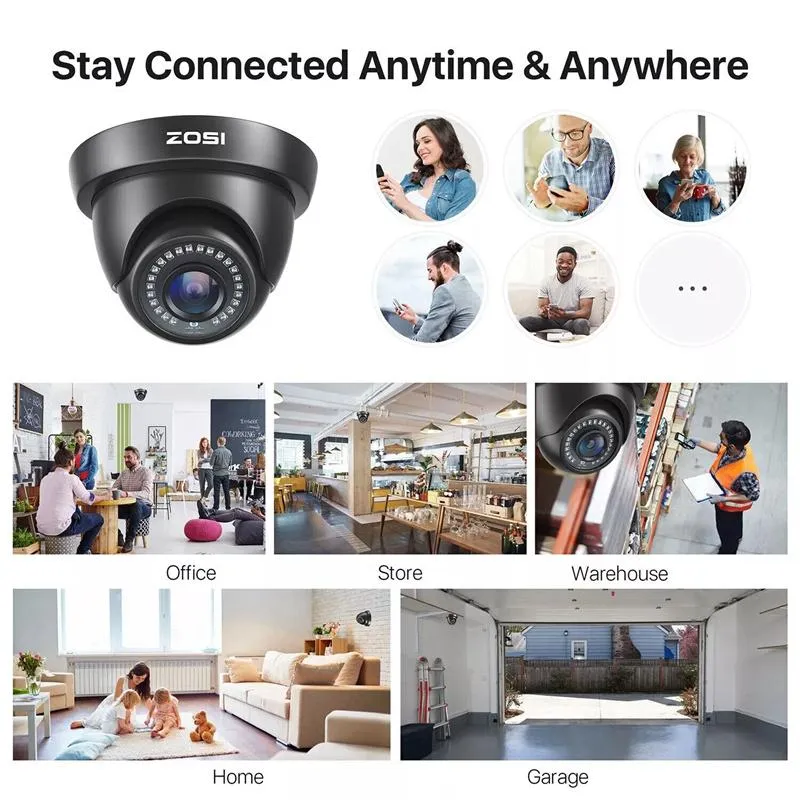 Home Security Black Camera System