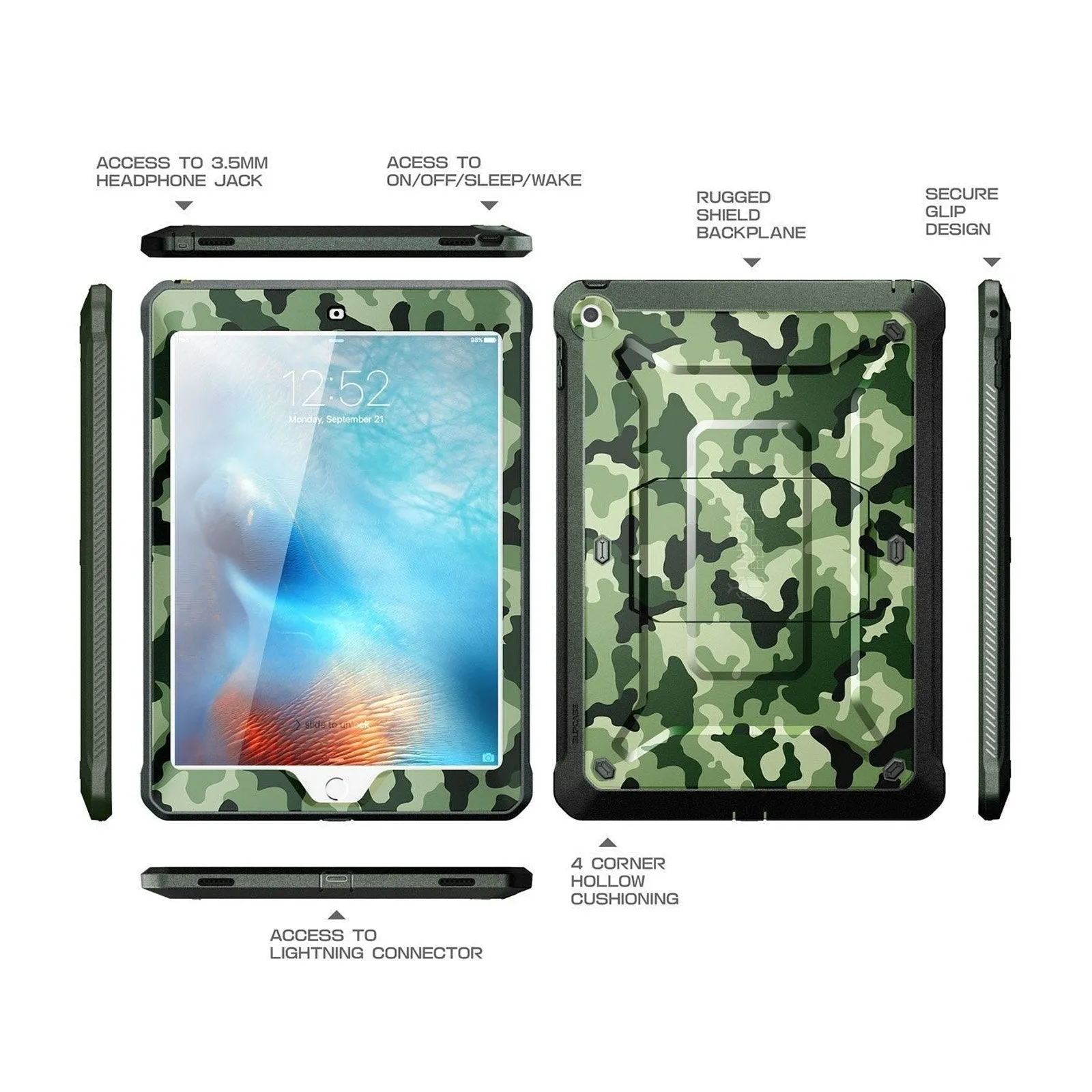 iPad 9.7 inch Unicorn Beetle Pro Full-Body Case(open box)- Green
