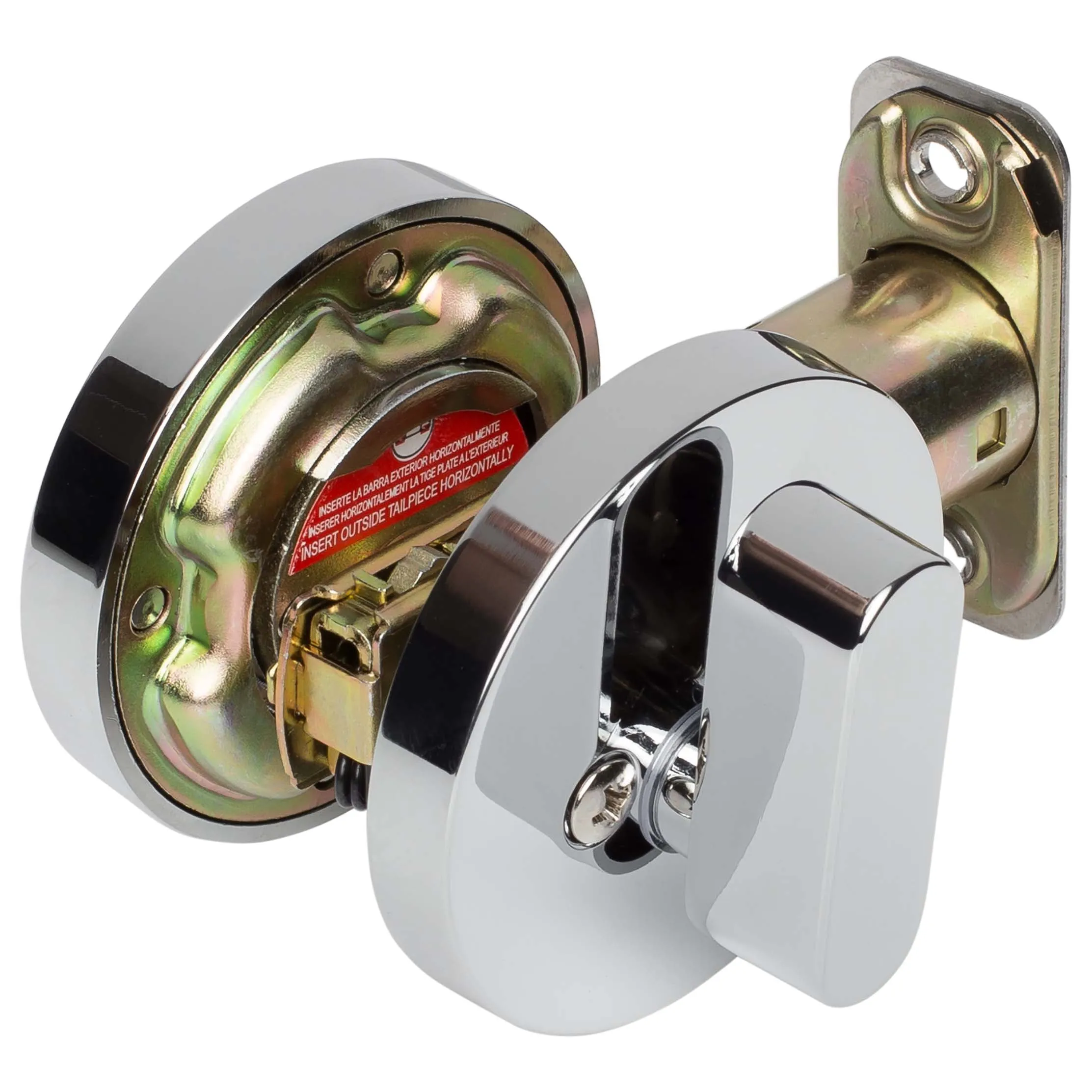Keyed Single Cylinder Contemporary Deadbolt, Round Escutcheon