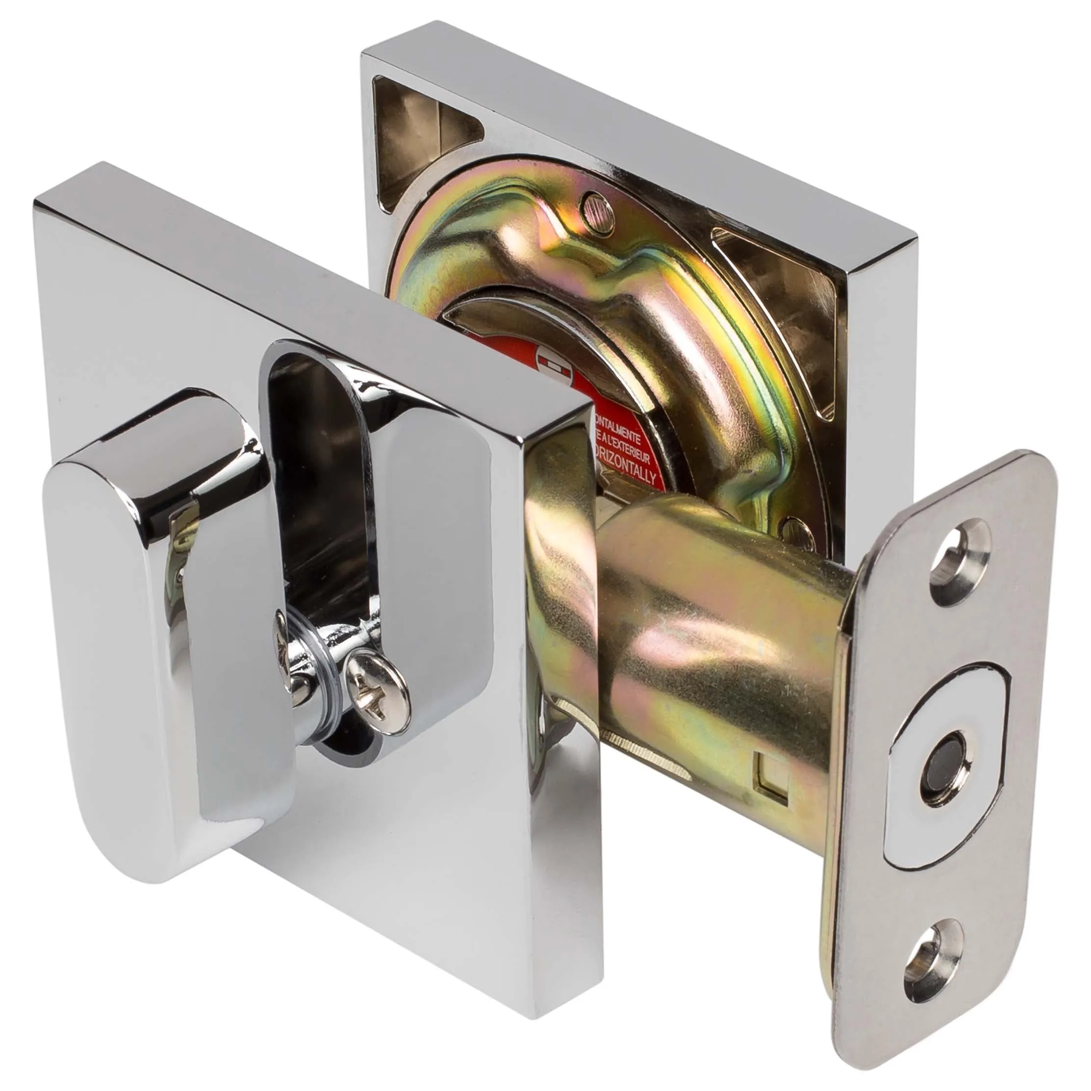 Keyed Single Cylinder Contemporary Deadbolt, Square Escutcheon