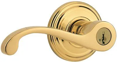 Kwikset Commonwealth Entry Leverset Polished Brass