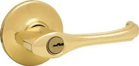 Kwikset Dorian Entry Lockset Polished Brass