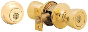 Kwikset Entry And Deadbolt Lockset Polished Brass Keyed Alike